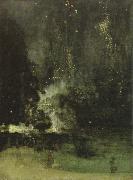 James Mcneill Whistler nocturne in black and gold the falling rocket oil painting picture wholesale